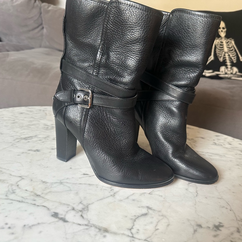 Coach Black Leather Women's Boots